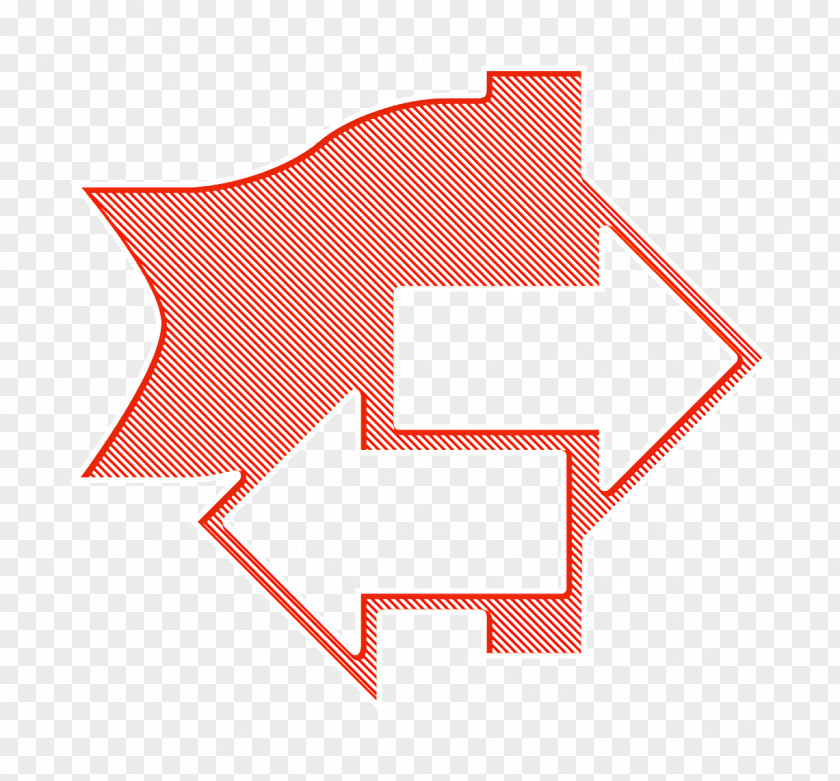 Flag With Right And Left Arrows Icon Social PNG