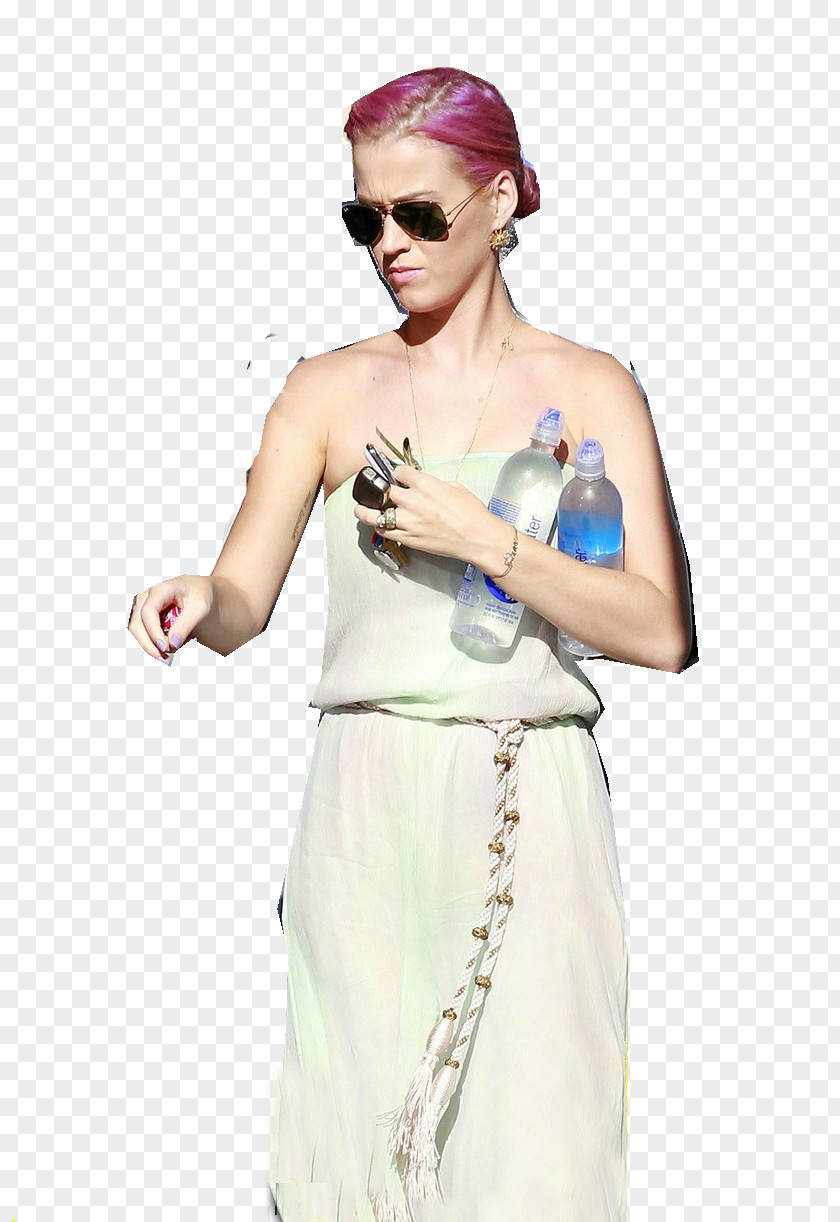 Katy Perry Shoulder Costume Pink Hair PNG