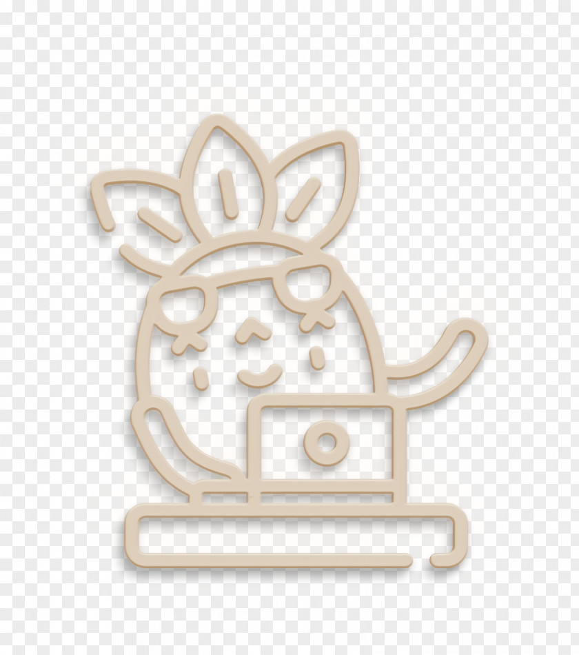 Laptop Icon Actions Pineapple Character PNG