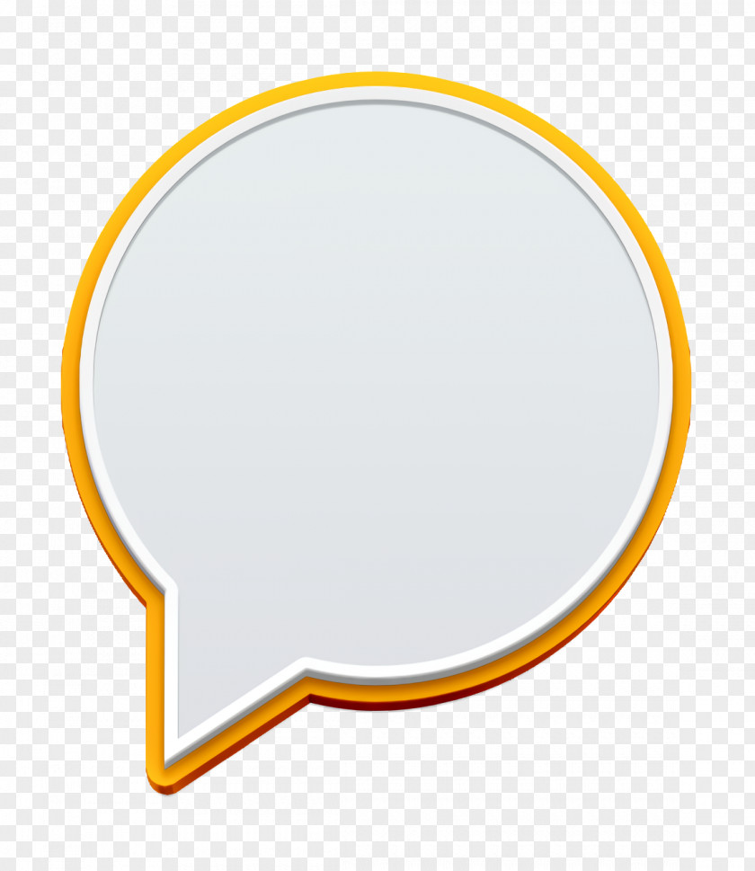 Yellow Fill Icon Comment PNG