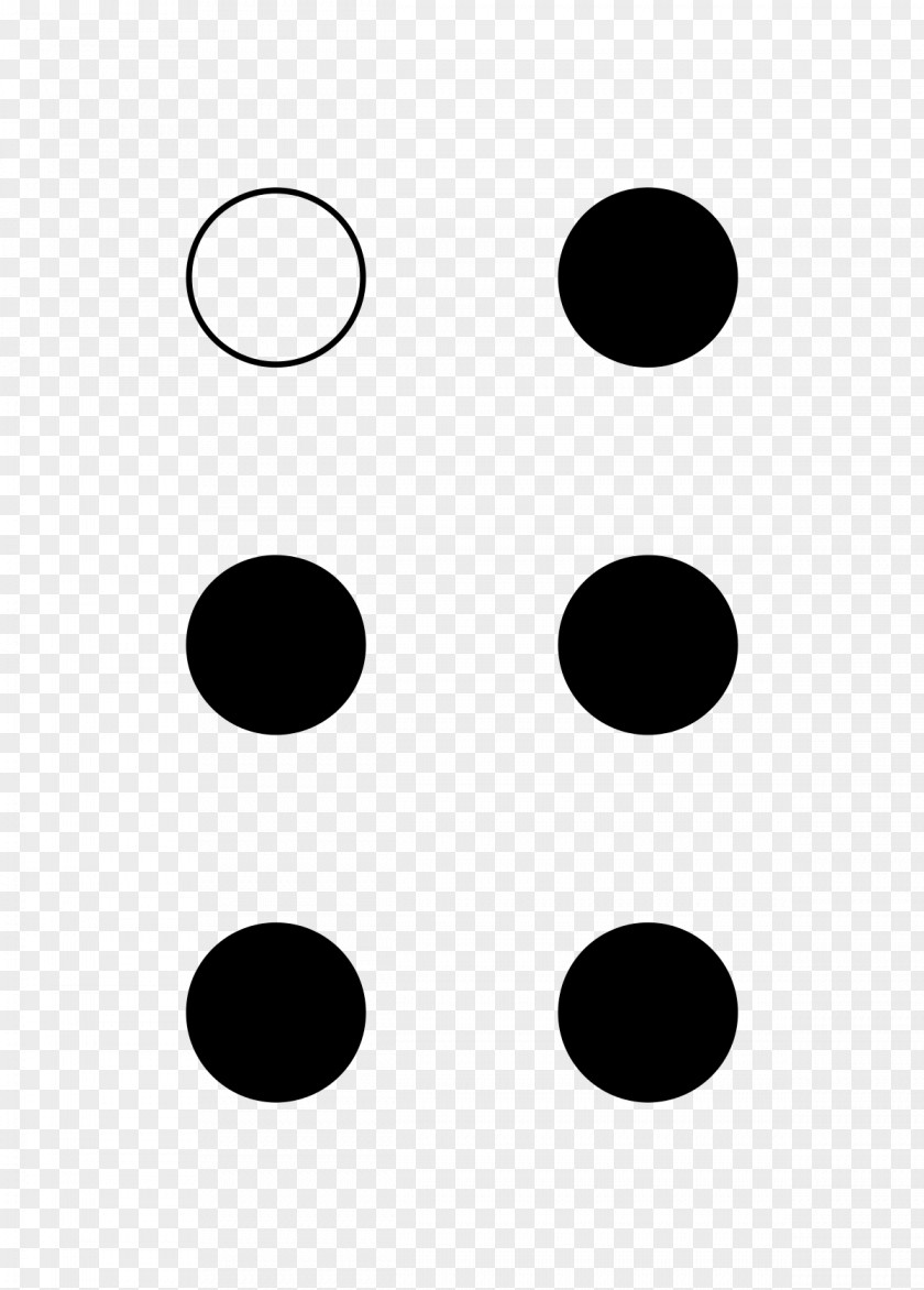 Braille Tactile Alphabet Letter Je PNG
