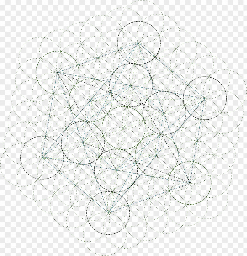 Cube Drawing Circle Pattern PNG