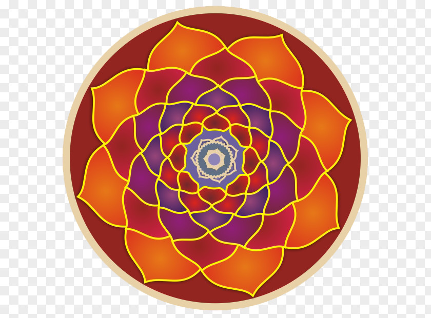 Hatha Yoga Symmetry Circle Tableware Pattern PNG
