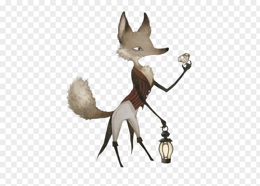 Mr. Fox Red Whiskers Illustration PNG