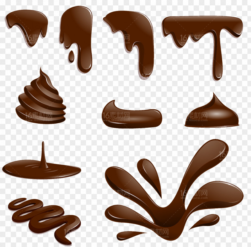 Chocolate Ice Cream Melting Dripping PNG