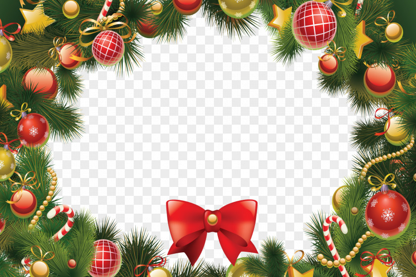 Christmas Wreath Santa Claus Ornament Tree Gift PNG