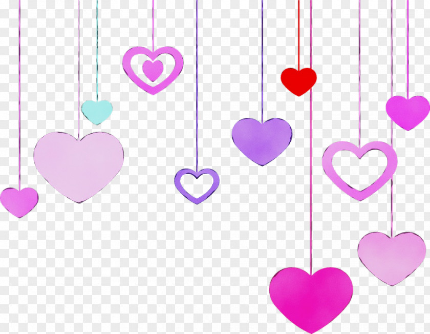 Heart Pink Magenta Line PNG