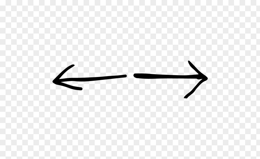 Line Arrow Black White PNG