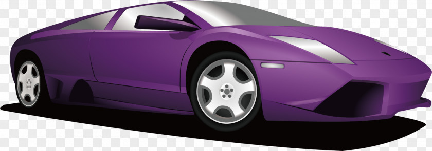Purple Lamborghini Sports Car PNG