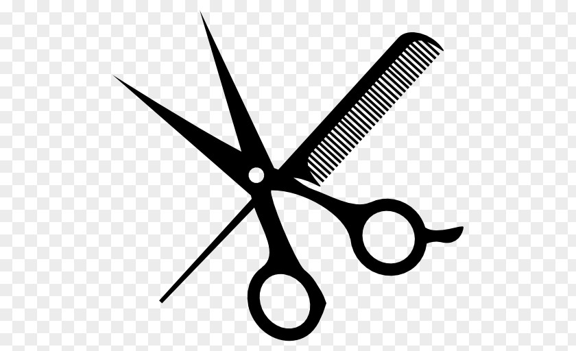 Scissors And Comb Hair-cutting Shears Hairdresser PNG