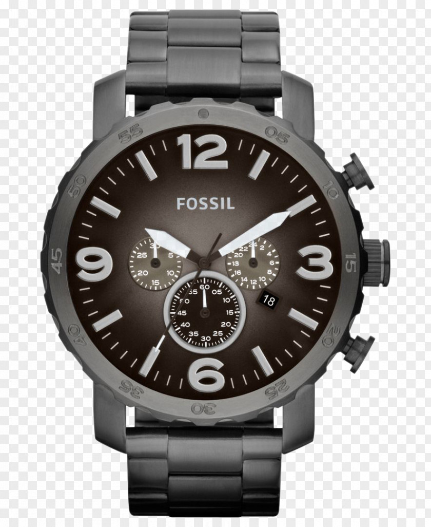 Watch Analog Fossil Group Chronograph Leather PNG