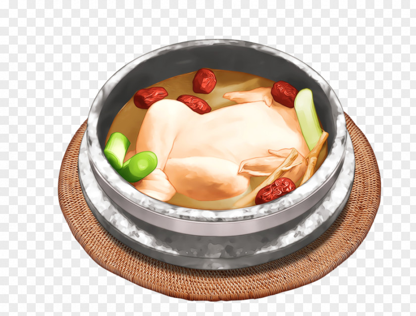 Chicken Samgye-tang Korean Cuisine Kkakdugi Dish Kimchi PNG