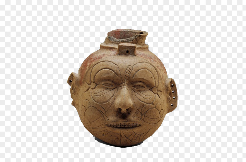 Statue Head Container Moche Culture Mississippian United States Ceramic Xd6tzi PNG