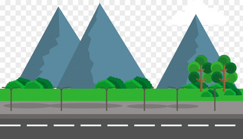 Cartoon Mountains Vector Graphics Illustration Image Animation PNG