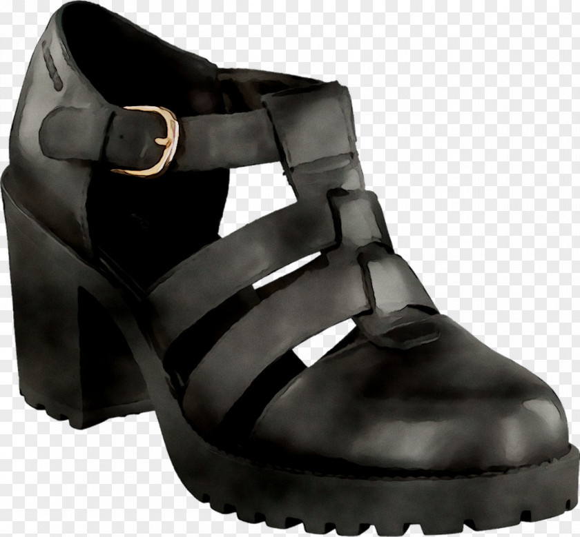 Shoe Sandal Boot Walking Black M PNG