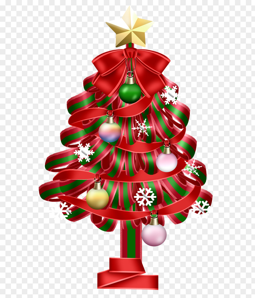 Transparent Red Christmas Deco Tree Clipart Clip Art PNG