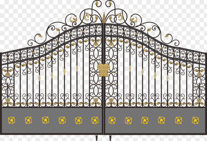 Wrought Iron Gates Electric Door Fence PNG