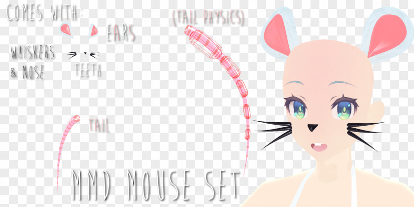 Rabbit Ear Computer Mouse MikuMikuDance PNG