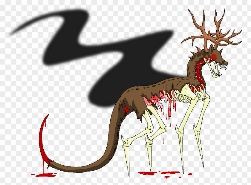Reindeer Antler Demon Drawing PNG