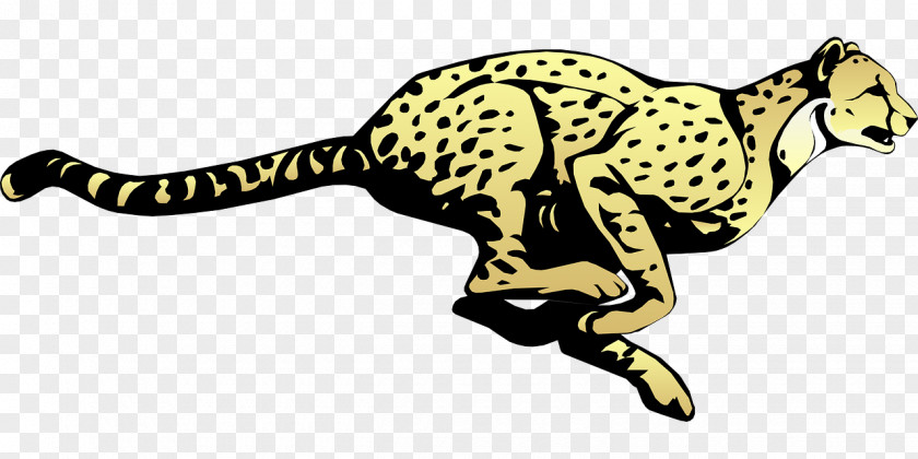 Running Leopard Cheetah Jaguar Clip Art PNG