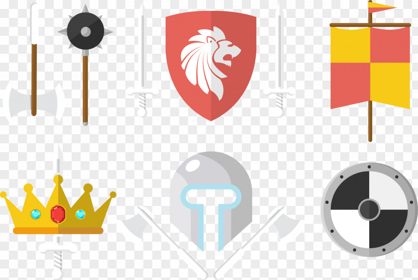 Vector Weapon Knife Sword Warrior Shield PNG