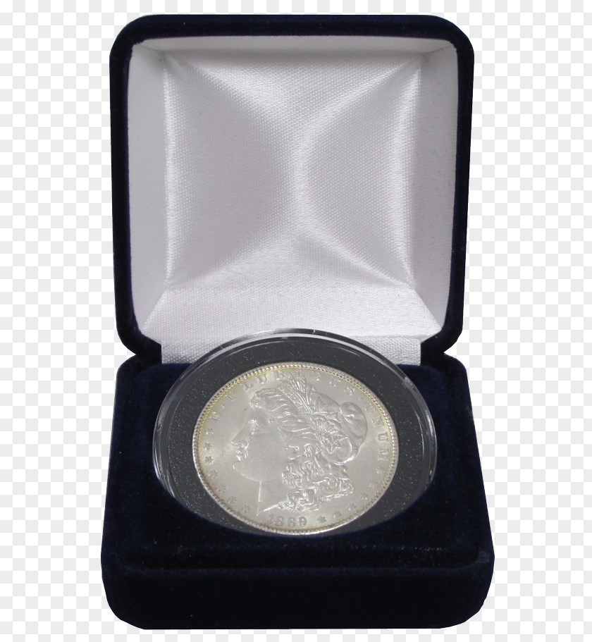 Velvet Box Silver Coin PNG