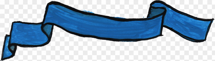 Watercolor Banner Electric Blue Cobalt PNG