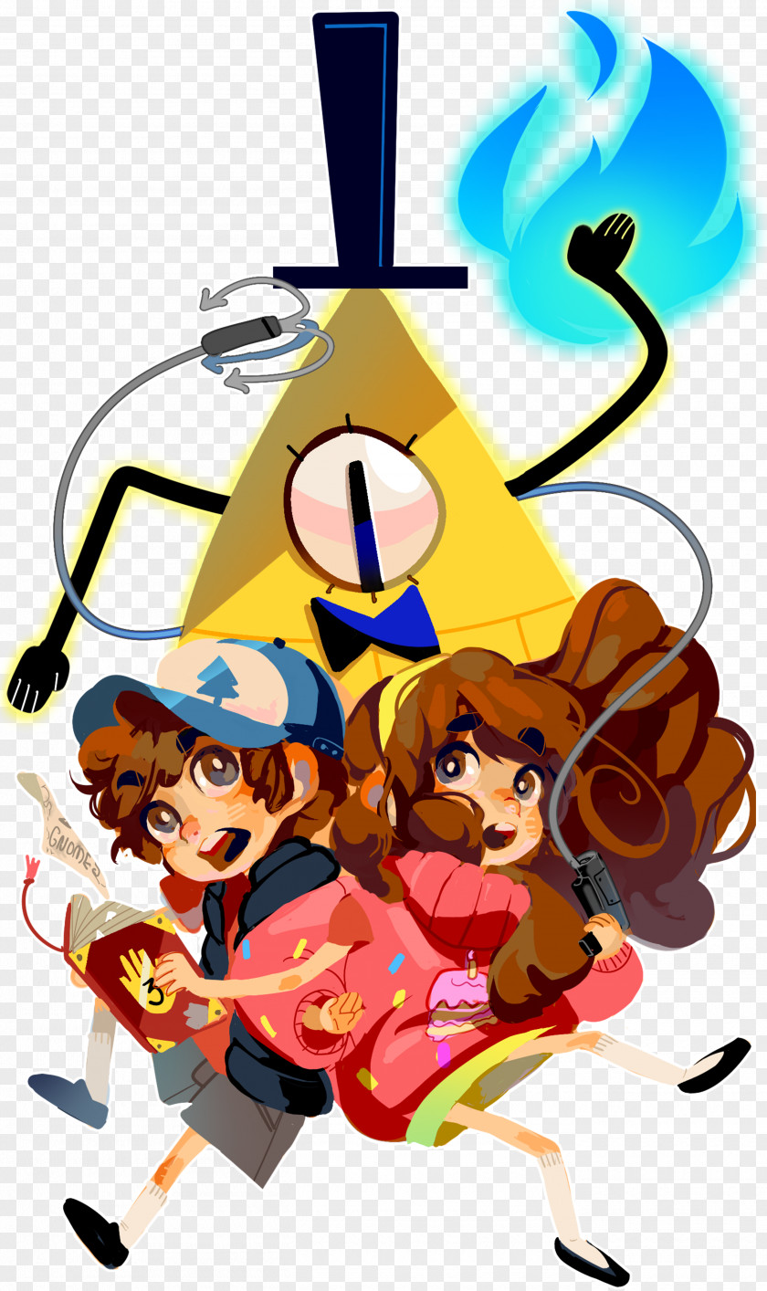 Gravity Falls Bill Cipher Fanart Dipper Pines Mabel Robbie Wendy PNG