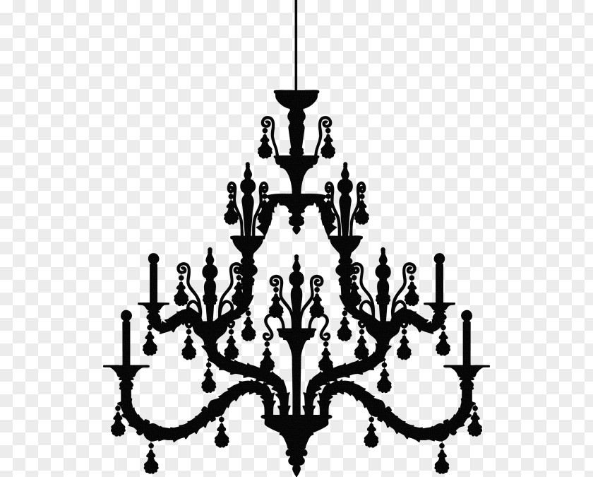 Light Chandelier Silhouette PNG