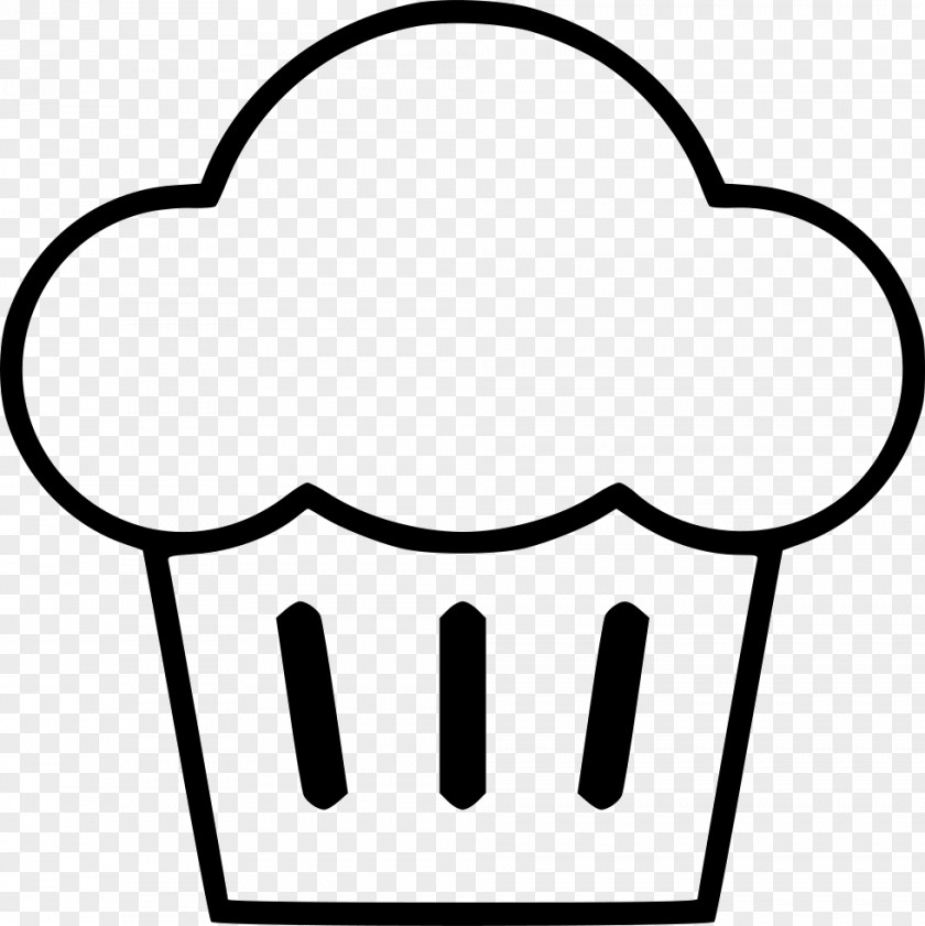 Muffin Cupcake Black And White Stencil Clip Art PNG