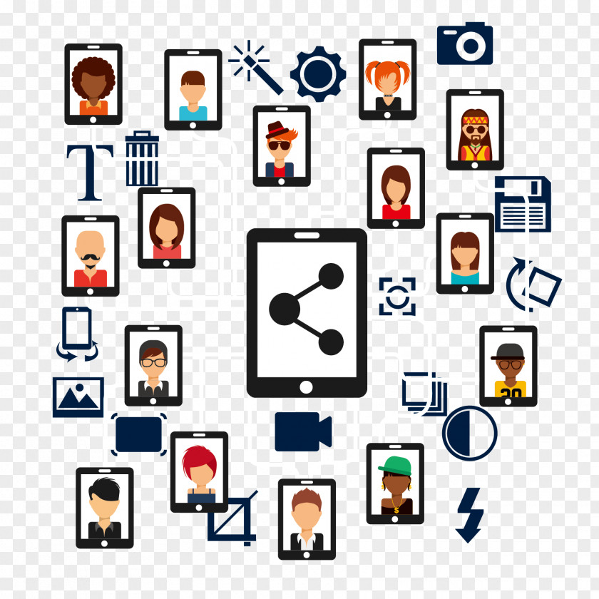 Vector Material Social Media Computer Network Icon PNG
