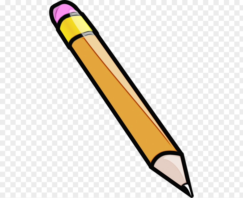 Writing Implement Softball Bat Clip Art Yellow Pencil Line PNG