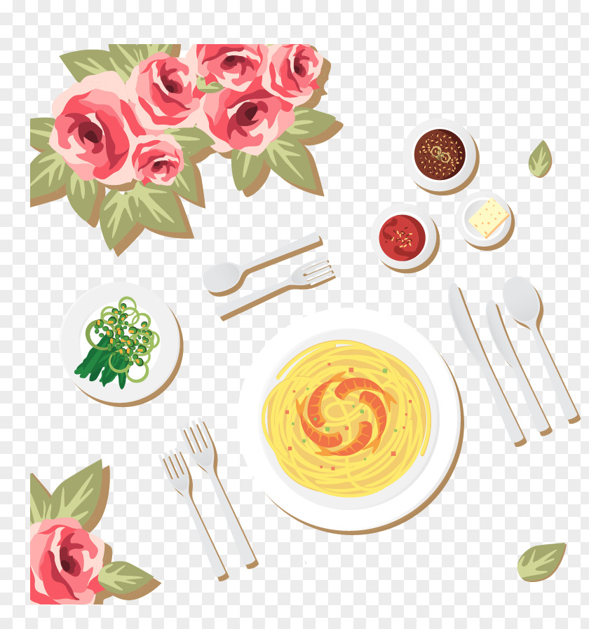 Delicious Breakfast Fork Dish Clip Art PNG