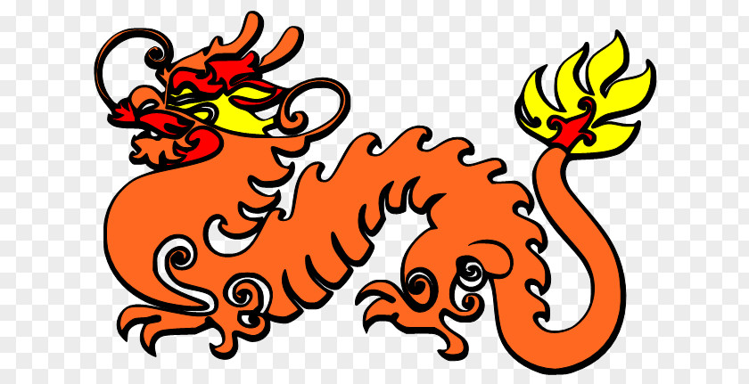 Dragon Chinese Rooster Cartoon Tail Line Clip Art PNG