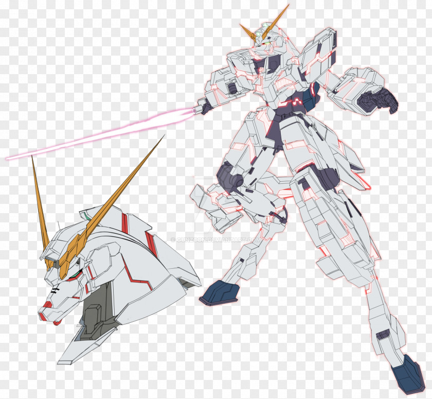 Unicorn Mobile Suit Gundam RX-0 独角兽高达 Drawing Newtype PNG