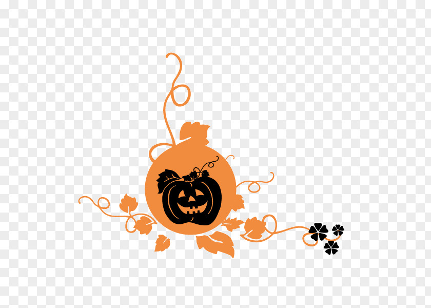 Halloween Pumpkin Holiday Decorations Vector Text Clip Art PNG