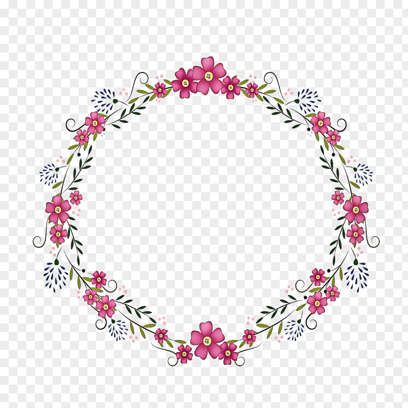 Jewelry Making Necklace Flower Wreath Frame PNG