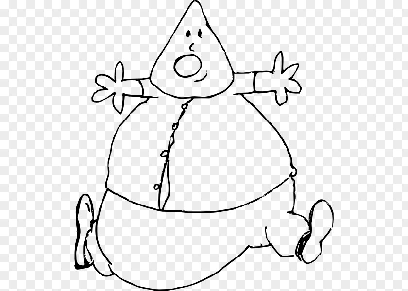 Fat Man Line Art Clip PNG