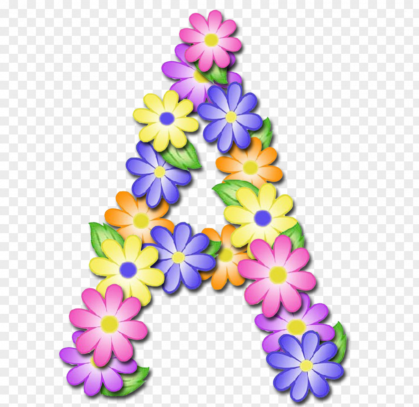 FLORES Flower Letter Alphabet Floral Design PNG