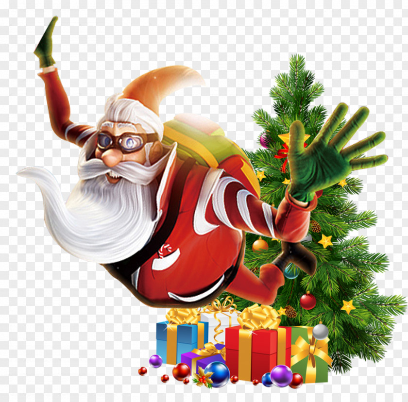 Flying Santa Claus PNG