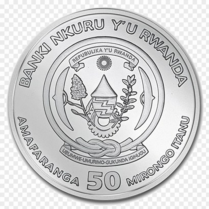 Silver Coin Rwanda Bullion PNG