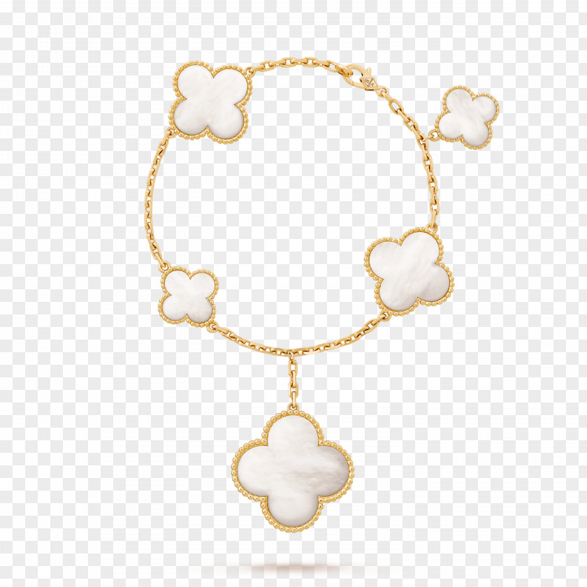 Gold Earring Van Cleef & Arpels Bracelet Necklace PNG