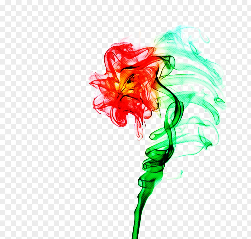 Green Red Flower Plant Stick Candy PNG