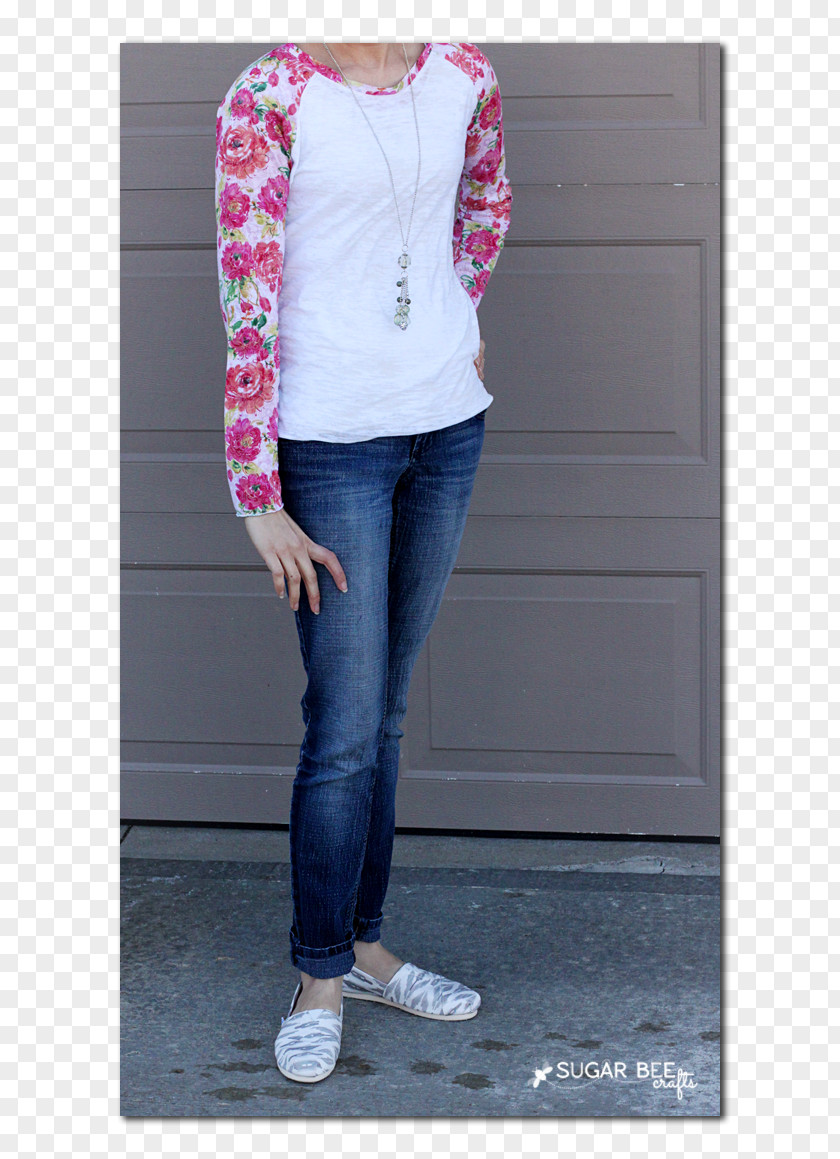 Jeans T-shirt Denim Sweater Outerwear PNG