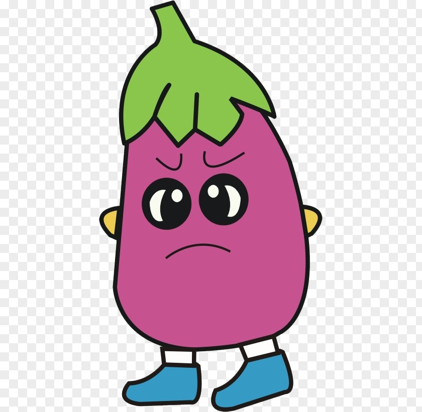 Cartoon Eggplant Vegetable PNG