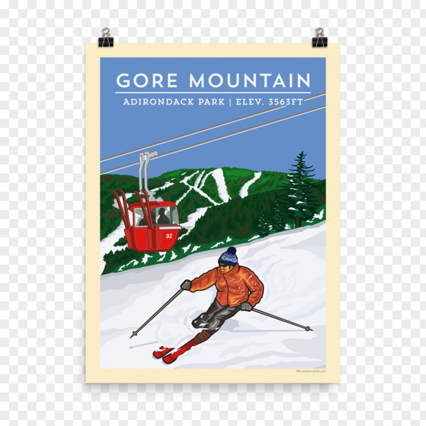 Cosmetics Posters Gore Mountain Skiing Ski Resort Poles Adirondack Park PNG