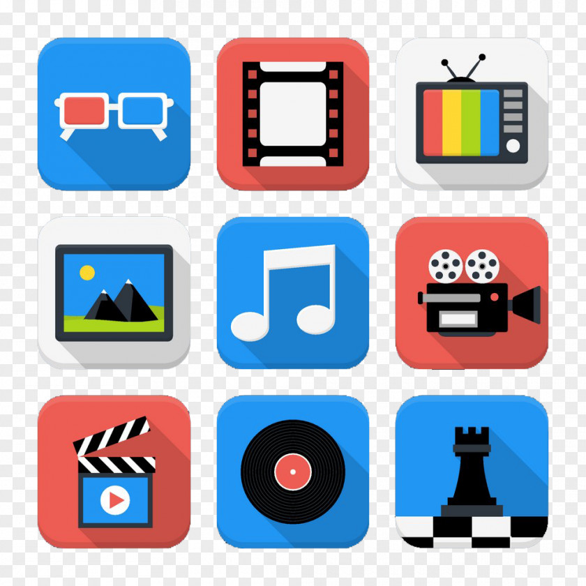 Free HD Movies App Button Icons Creative Buckle Mobile Icon PNG