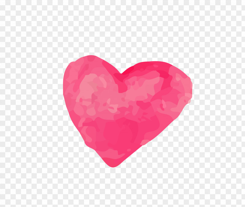 Gouache Hand-painted Heart-shaped Vector PNG
