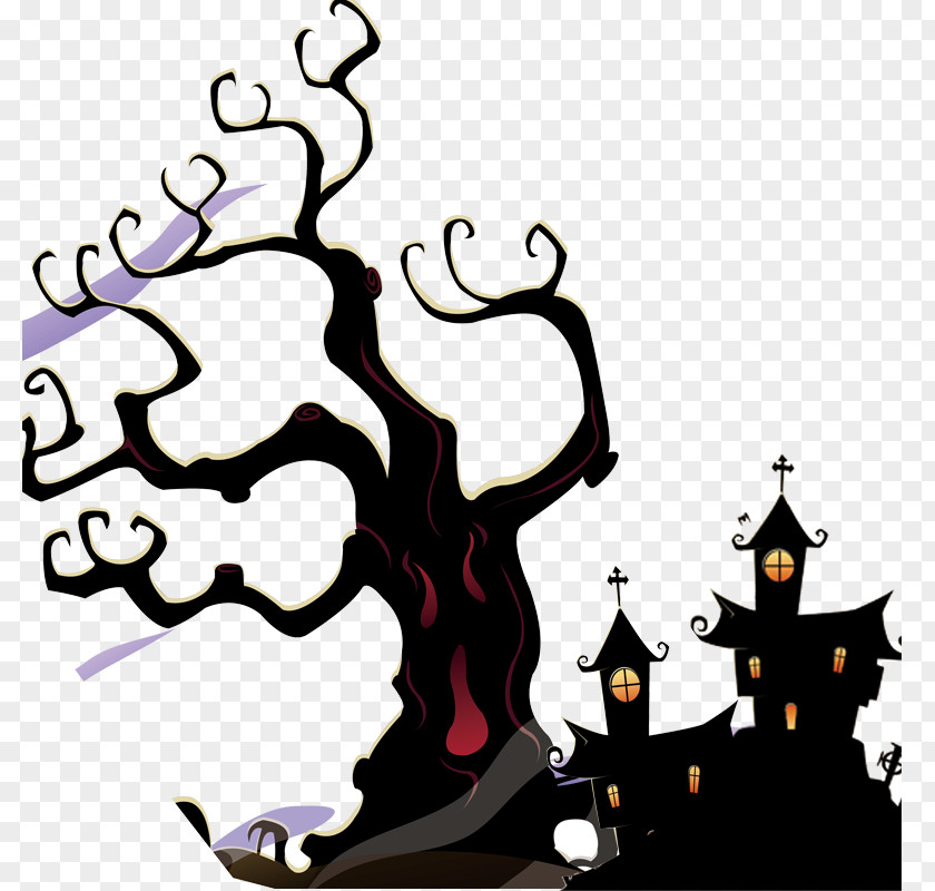 Halloween Ghost Tree Poster Jack-o-lantern PNG