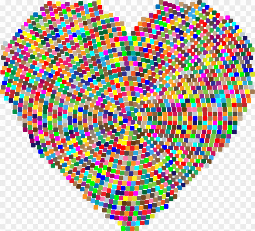 Mosaics Heart Clip Art PNG
